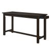 4pc Counter Height Dining Set Espresso Finish Counter Height Table w Drawer Built-in USB Ports Power Outlets and 3 Stools Casual Dining Furniture