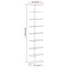 Wall-mounted Wine Rack for 9 Bottles 2 pcs White Iron
