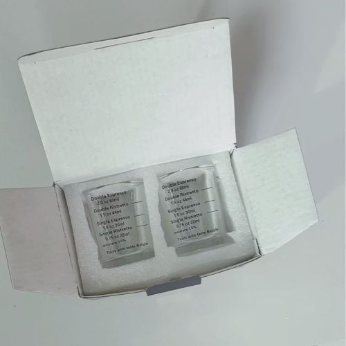 Thick Bottom Glass Small Square Cup With Scale 60m